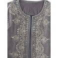 thumbnail image 4 of Women Vest, Sleeveless Open Front Embroidery Flower Sequined Outwear Gilet for Casual Street, 4 of 10