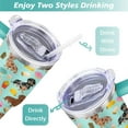 thumbnail image 5 of Stylish Dog Pattern Travel Mug - 40oz Leakproof Tumbler with Straw & Handle - Ideal Gift for Women Who Love Puppies, 5 of 7