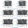 thumbnail image 3 of YORIN Trampoline, 8FT Trampoline for 2-3 Kids Adults with Enclosure Net, 800LBS Outdoor Trampoline with Basketball Hoop, Ladder, Galvanized Anti-Rust Coating Heavy Duty Round Recreational Trampoline, 3 of 7