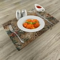 thumbnail image 2 of Ambesonne Leopard Print Place Mats Set of 4, Autumnal Vibes Exotic, Standard Size, Camel Apricot and Green, 2 of 5