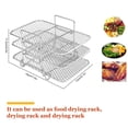 thumbnail image 4 of Fryer Rack for Ninja Air Fryer Multi-Layer Double Basket Air Fryer Accessories 304 Stainless Steel Grilling Rack Cooking Rack Toast Rack for Oven Microwave Baking Roasting, 4 of 10