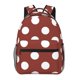 thumbnail image 1 of Balery Maroon And White Polka Dot Mochila Escolar Impresa, Mochila Ligera para Viajes Casual, Mochila Duradera y Cómoda Multifuncional, Mochila para Laptop-One Size, 1 of 5