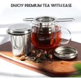 thumbnail image 4 of 2 filtros de té de acero inoxidable 304 con tapa y dos asas plegables., 4 of 5