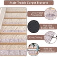 thumbnail image 6 of Non Slip Carpet Stair Treads for Wooden Steps 30" X 8" Rubber Backed Stair Carpet Strips Indoor Stair Runner Rug Mat Soft Staircase Step Covers for Kids Elders and Dogs, Beige, 6 of 6