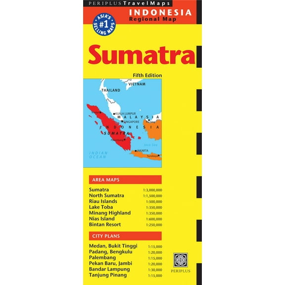 Sumatra & Medan Travel Map Fifth Edition, (Paperback)