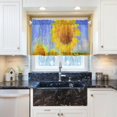 thumbnail image 6 of Coolnut Sunflower Kitchen Curtains 2 Panels, UV Protected Tier Curtains Half Window Curtains Kitchen Tiers for Guest Room Bathroom Sink Laundry Room Basement,24 x 27 Inch, 6 of 6