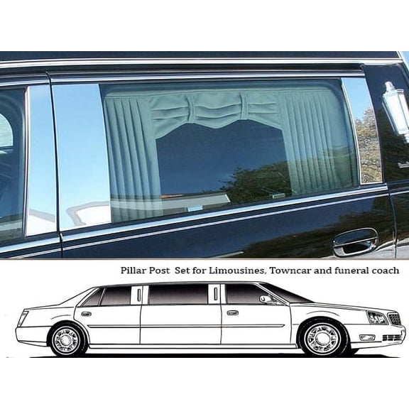 Stainless Steel Pillar Trim 4Pc Fits 2000-2005 Cadillac DeVille PP40249 QAA