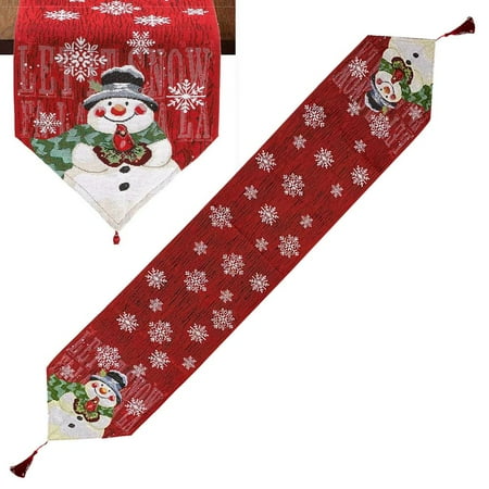 

Fovolat Christmas Snowflake Table Runner Seasonal Winter Holiday Table Runner Cloth Long Holiday Party Runners for Dining Table Decor 70.8x13.7inch/183x33cm liberal