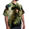 thumbnail image 2 of Saint Patrick's Day Men's Short Sleeve Beach Shirts, Casual Poplin Button Down Shirt, Summer Casual Printed Unisex Shirts, 2 of 6