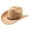 Khaki, variant on Zijinkuiwen Unisex Suede Cowboy Hat with Mixed Beaded Woven Band Decor Wide Brim for Western Themed Party Cosplay Country Music Festival Gathering,Pink,One Size