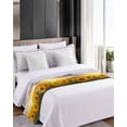 thumbnail image 4 of Xipuska Sunflower Field Bed Runners for Twin Size Bed, Decorative Bed Throws for Foot of Bed, Summer Pastoral Rustic Botanical Floral Bed Runner Sofa Throw Bedding Scarf Slipcover for Bedroom, 4 of 6