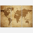 thumbnail image 4 of Designart Ancient Map of The World V Canvas Wall Art, 4 of 4
