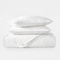 thumbnail image 4 of Lightweight Wrinkle Resistant Quilt Sets in White Damask for Full/Queen Size Bedding by Comfort Canopy, 4 of 10