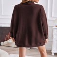 thumbnail image 4 of Half High Neck Slit Sweaters for Women with Solid Color and Long Sleeves, 4 of 5