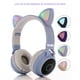 thumbnail image 4 of Audífonos VIMI Bluetooth Diadema 3.5 Orejas De Gato Con Luz Led Radio Azul Cielo, 4 of 5