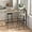 Grey Rectangular 1 Table + 2 Stools, variant on 3-Piece Dining Table and Chairs Set for Kitchen, Square Bar Table and PU Stools Set for 2, Counter Height Coffee Table Set for Small Spaces, Apartment, Rustic Brown