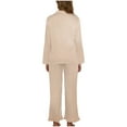 thumbnail image 2 of FAIWAD Silk Pajamas for Women Set Long Sleeve Button Down Sleepwear Comfy Loungewear Pjs Outfits, 2 of 6