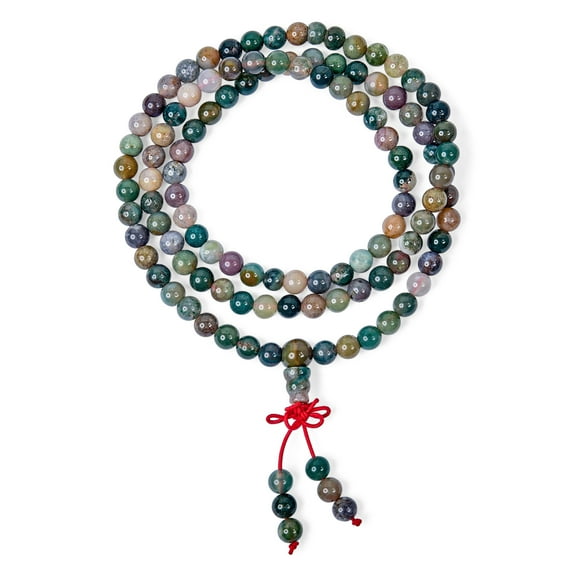 Bling Jewelry Womens Natural Stone Mala Prayer Bead Strands Meditation Yoga Rosary Necklace
