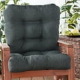 thumbnail image 3 of Greendale Home Fashions Carbon 42 x 21 in. Outdoor Reversible Tufted Chair Cushion, 3 of 8