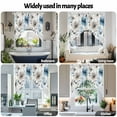 thumbnail image 6 of Abstract Brown Swag Valances for Windows 2 Pack Blue Floral Vintage Watercolor Blossom Flowers Swag Kitchen Curtains 36 Inches Long Rod Pocket Short Window Treatment for Kitchen Bathroom 36"x36", 6 of 8