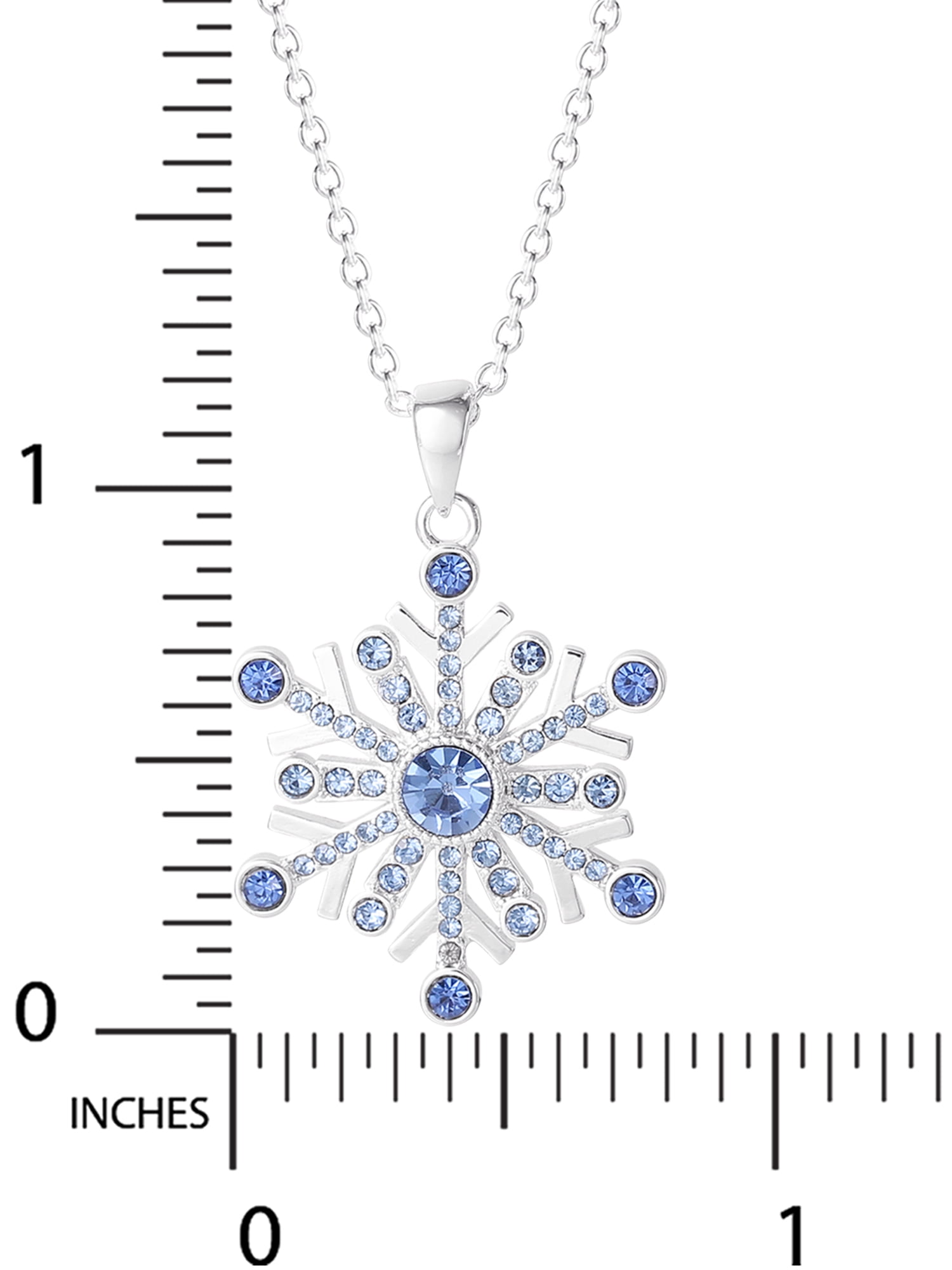 Believe by Brilliance Women’s Fine Silver Plated Brass Crystal Snowflake Pendant with 18" Chain
