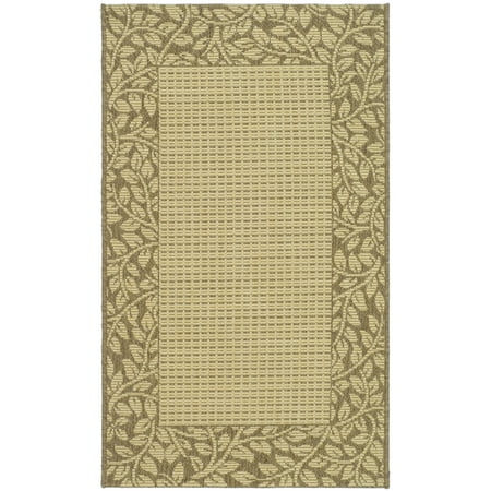 SAFAVIEH Courtyard Regent Traditional Floral Indoor/Outdoor Area Rug Natural/Brown  2  x 3 7 SAFAVIEH Outdoor CY0727-3001 Courtyard Natural / Brown Rug Instantly transform your backyard  patio  deck  sunroom  veranda  or poolside with a rug from SAFAVIEH�s remarkable indoor-outdoor Courtyard Collection. This trendy rug is made with enhanced synthetic fibers in a special sisal weave that achieves intricate designs that are easy to maintain. Take outdoor decorating to the next level with this collection�s inviting assortment of classic and contemporary designs and coveted fashion-forward colors. For over 100 years  SAFAVIEH has set the standard for finely crafted rugs and home furnishings. From coveted fresh and trendy designs to timeless heirloom-quality pieces  expressing your unique personal style has never been easier. Begin your rug  furniture  lighting  outdoor  and home decor search and discover over 100 000 SAFAVIEH products today.