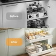 thumbnail image 6 of Pull Out Cabinet Organizer,Expandable (12"-20.5") Slide Out Drawers for Kitchen Cabinets Fixed with Adhesive Nano Film,Pull Out Drawers with 3 Rails for Cabinets Pantry Bathroom 1 Pack, 6 of 6