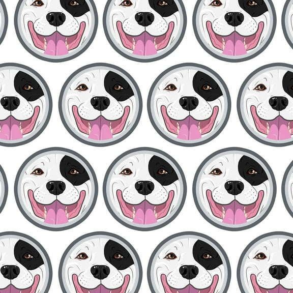 Pit Bull Face Black and White Dog Premium Gift Wrap Wrapping Paper Roll