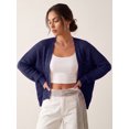 thumbnail image 4 of LMLYSoH Women's Knit Cardigan Solid Color Long Sleeve Open Front Sweater, 4 of 8