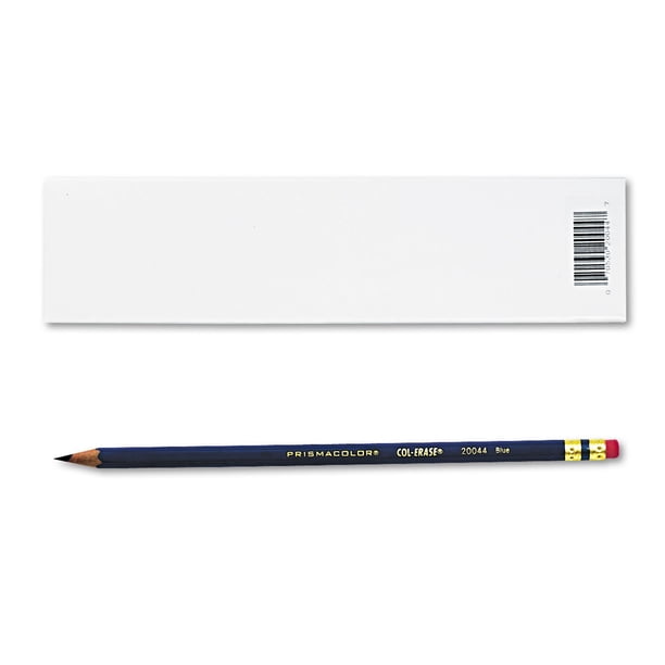 Prismacolor 20044 Lápiz Col-Erase Con Borrador Azul Plomo Azul Docena