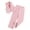 Pink, variant on 2025 4-8Y Kids Girl'S 2 Piece Outfits Sleeveless Button Up Notched Lapel Collar Vest Jacket And Wide Leg Pants Set Blue
