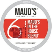 Maud's Medium Dark Roast Coffee (In The House Blend), 100ct. Solar Energy Produced Recyclable Single Serve Medium Dark Roast Coffee Pods – 100% Arabica Coffee California Roasted, KCup Compatible