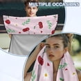 thumbnail image 6 of FOR U DESIGNS Cherry Daisy Heart Print Car Seat Towel Cover Universal Fit Front Seat Protector Car Seat Cover Sweat Towel with Sweat Absorption for Gym, Yoga, Swimming, Pets and Family Travel, 2 Pack, 6 of 7