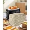 thumbnail image 4 of Beige Spring Floral Toaster Cover 2 Slice, Small Kitchen Appliance Covers, Farmhouse Flowers Elegant Pastoral Toaster Oven Cover with Loop, Bread Machine Cover Polyester Dust Cover Protection, 4 of 4