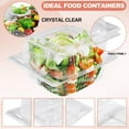 thumbnail image 7 of 100Pcs Clear Plastic Take Out Containers,Clear Plastic Hinged Food Containers,Disposable Clamshell Dessert Container with Lid for Salads,Dessert,Cakes,5x4.7x2.8 inch, 7 of 7