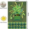 thumbnail image 2 of St Patricks Day 28x40 Double Sided, Outdoor Saint Patrick''s Farmhouse Decorations, Shamrock Top Hat Large Garden Flag for Outside Green13-28, 2 of 6