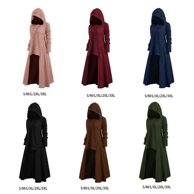 Ruiboury Mini Robe Longue Manteau à Capuche Élégant et à la Mode Chaud Confortable et Doux Bleu Foncé TG