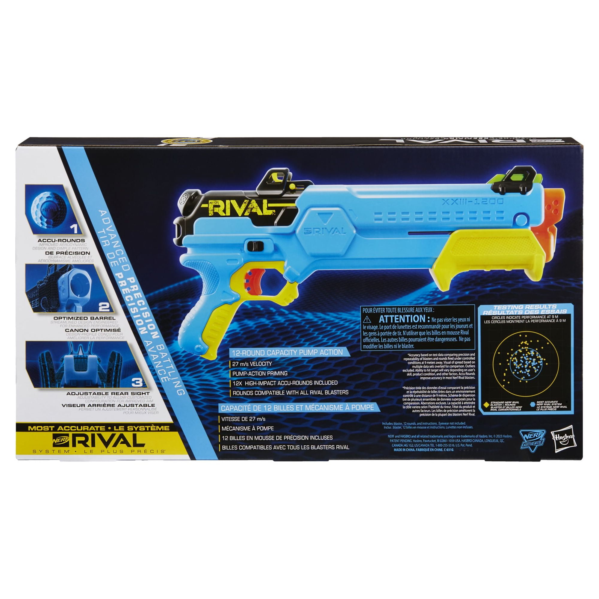 Nerf Rival Forerunner XXIII 1200 Ball Dart Blaster with 12 Rounds for Outdoor Games Ages 14 and up