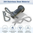 thumbnail image 2 of Uxcell 20-Pack R-Shaped Cotter Pin, M2.5x45mm Stainless Steel Hairpin Hardware Spring R Clips Heavy Retainer Pins, 2 of 7