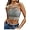 Light Grey, variant on Lace Bralette for Women High Neck Camisoles Racerback Double-Layered Crop Top