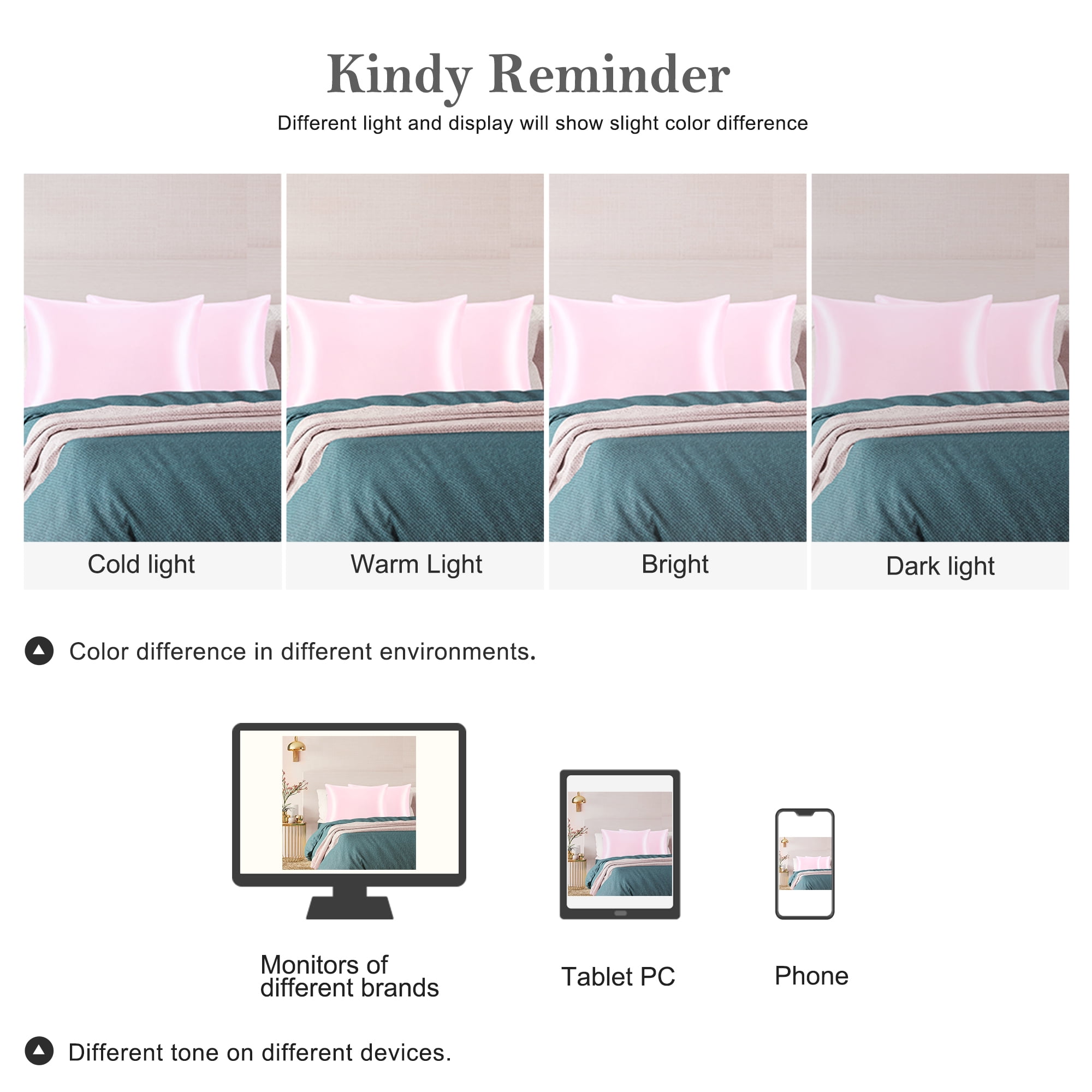 Unique Bargains Durable Soft Zippered Closure Set of 2 Satin Pillowcase Pink King(20"x36"）