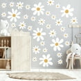 thumbnail image 6 of Daisy Wall Decal Flower Wall Sticker Cute Daisy Sticker White Flower Decal Peel and Stick Floral Wallpaper for Nursery Bedroom Home Decor 12 Sheets White, 6 of 6