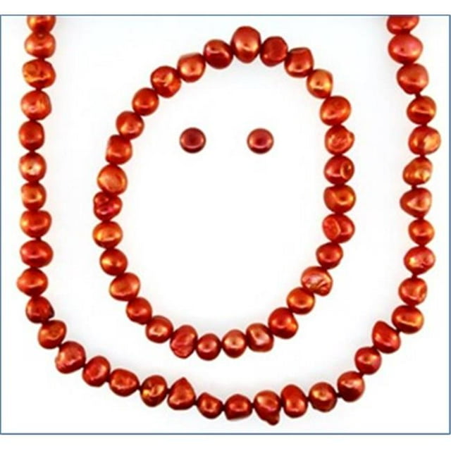 Ensemble de Colliers Boucles d'Oreilles et Bracelets Perles d'Eau Douce - PS301-CHR