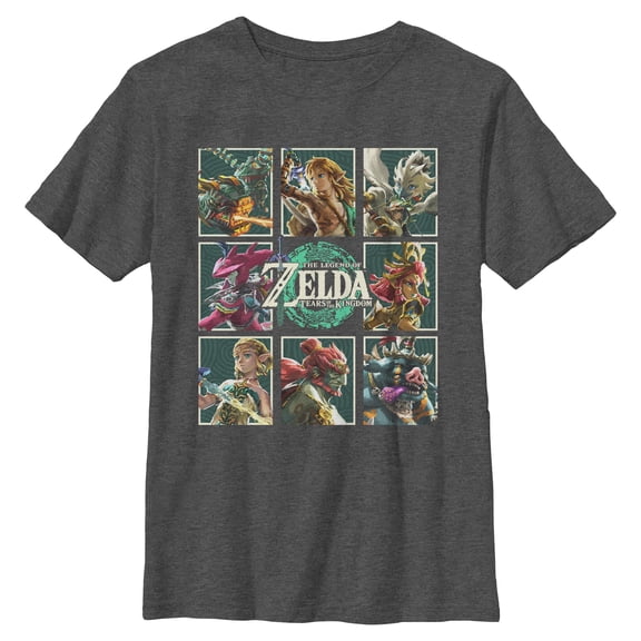 Boys Nintendo Tears of Kingdom Characters T Shirt