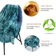 thumbnail image 3 of Faux Fur Tie-Dye Throw Blanket - Super Soft Fuzzy Faux Fur Cozy Warm Fluffy Beautiful Plush Microfiber Throw Blanket Teal, 51X63 Inches, 3 of 4