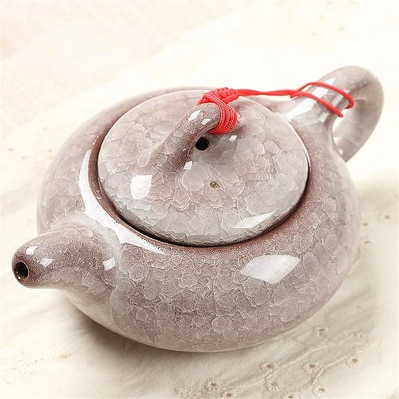 China Red Teapot Creative Gifts Elegant Design Tea Sets Service Chinese Traditional Ice Crack Glaze Tea Pot