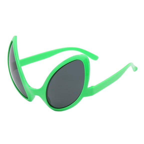 Novedad Alien Party Gafas Disfraz Disfraz Marco verde Lente gris