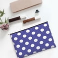 thumbnail image 6 of Hirioo Navy And White Polka Dot for Paper Reusable Cosmetic Bag Zipper Encouragement Travel Pouch Toiletry Bag for Women Girls, 6 of 7