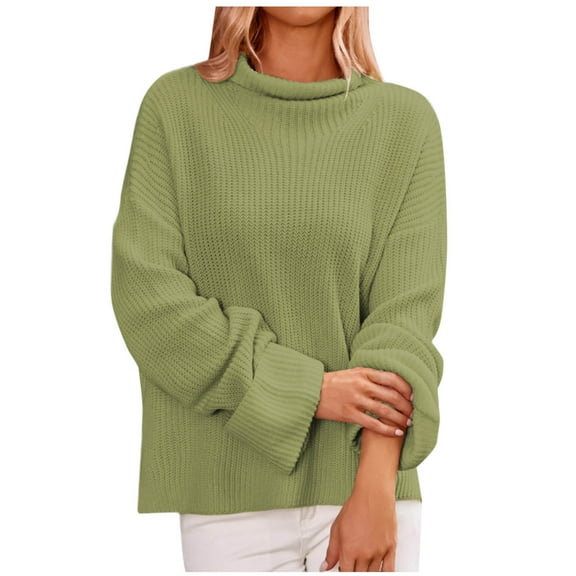 STETMN Women's Oversized Sweaters Loose Crew Neck Knit Pullover Tops Fall Long Sleeve Jumper