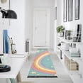 thumbnail image 4 of Yayeee Runner Rug for Bedroom 2'x6' Machine Washable Hallway Non Slip Mat, Retro Beige Rainbow, 4 of 8